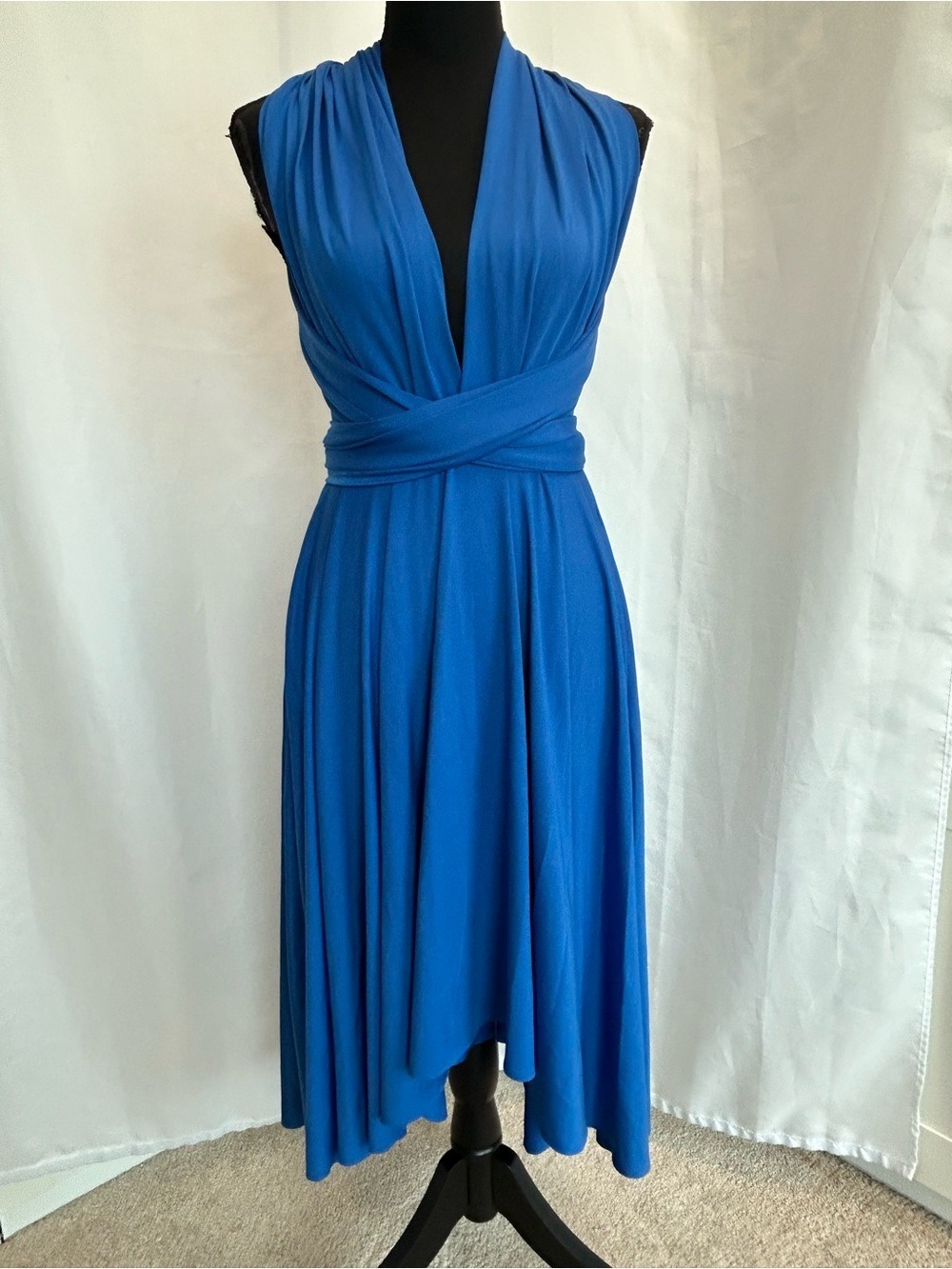 Royal Blue Infinity Convertible High-Low Dress Multiway Wrap Style - Picture 3 of 6
